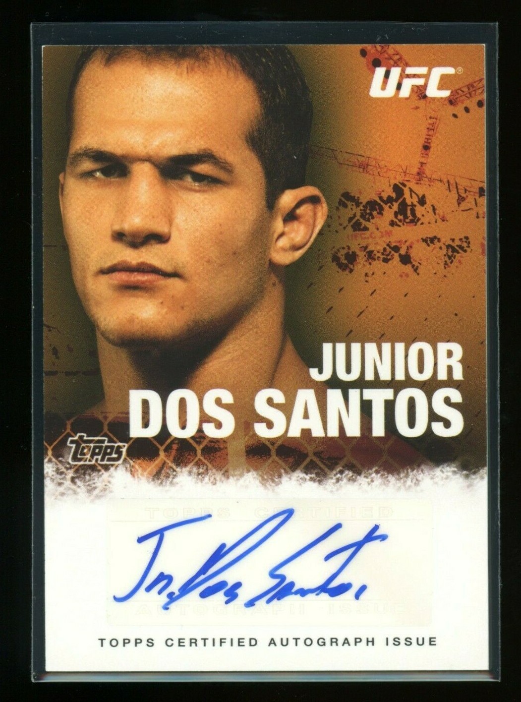 Junior Dos Santos Auto Signed 2010 Topps UFC Card MMA Brazil Autograph