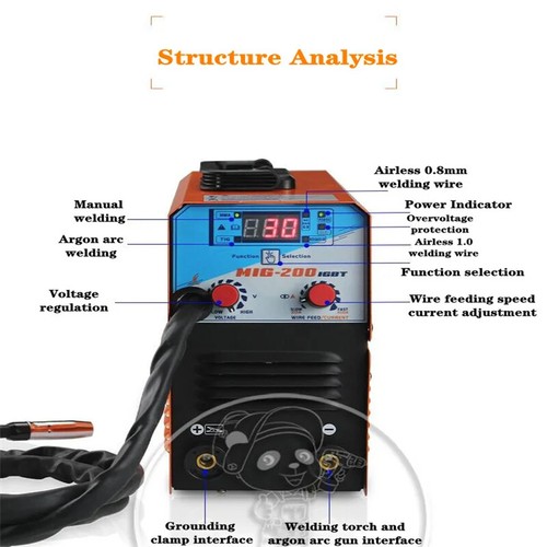 220V Inverter TIG MMA MIG Argon Arc Welder Semi-Automatic Gasless Welder 3 in 1 - Picture 3 of 10