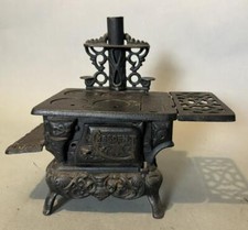 Vintage Crescent Cast Iron Toy Miniature Childs Cook Stove