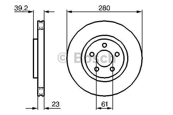 Disques de frein BOSCH 0 986 479 029 ventilés à haute dissipation thermique