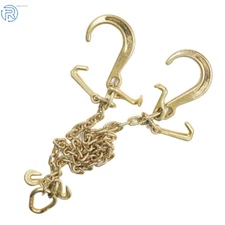 Medium J Hooks,J-Hook w/Grab Hooks G70 5/16''x3' V-Chain Bridle w/ 8" new