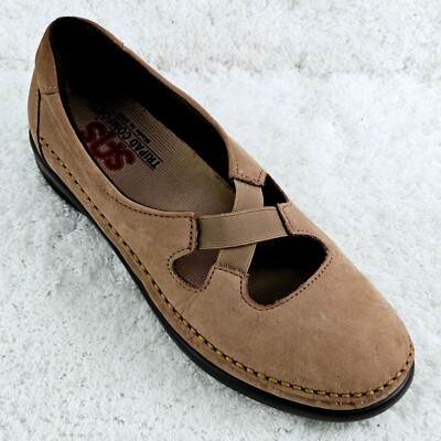 SAS San Antonio Shoemakers Crissy Praline Sieded :Leather Slip On Loafer Sz 7.5N