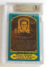 HALL OF FAME AUTO WAITE HOYT AUTOGRAPH NEW YORK YANKEES BGS BAS SIgned 3 times