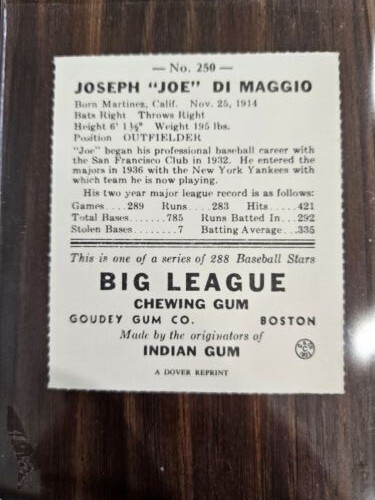 1933 goudey reprints. Ruth, Di Maggio, Shoeless Jackson, Greenberg,Hornsby. NM - Picture 12 of 12