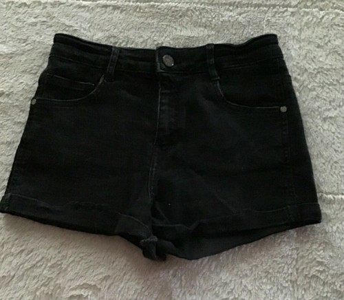 Mango Women's Size 4 Black Denim Shorts 