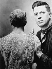 Vintage Tattoo Image 14 x 11" Photo Print