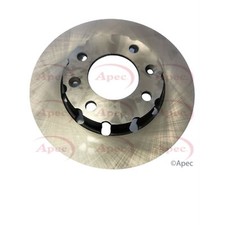 2x Brake Discs Solid For Citroen C4 X 1.2 PureTech 100 Apec Red Rear