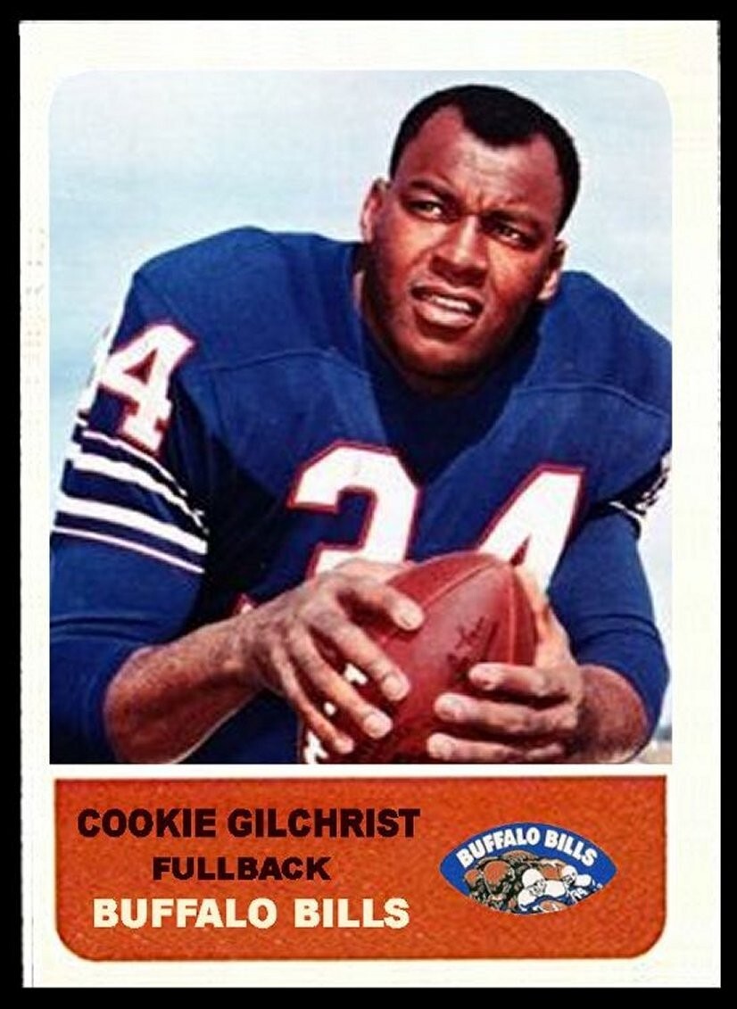 Buffalo Bills Cookie Gilchrist 1962 Style Custom Art Football Card