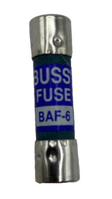 COOPER BUSSMANN BUSS FUSES BAF-6 250VAC BAF6 PACK OF 3 