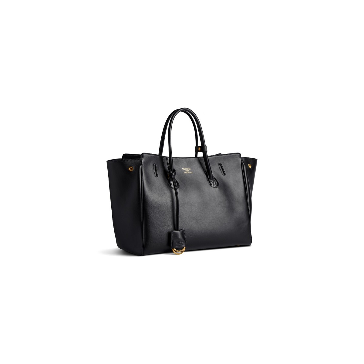BALENCIAGA Hampton Small Carry All $2990 Black Leather Top Handle