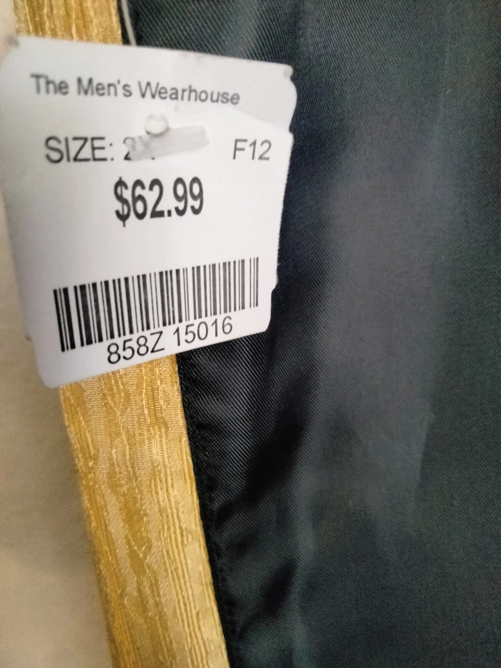 Pronto Uomo 2XL men's tuxedo vest gold/yellow and black Sharp Dressed Man - Image 3 of 4