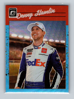 2023 Donruss Racing Optic Retro 1990 CAROLINA BLUE WAVE #71 Denny Hamlin