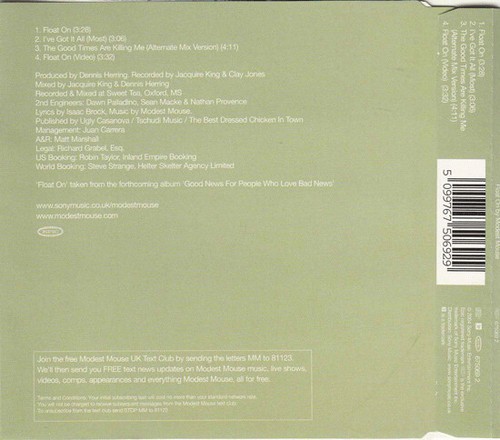 Modest Mouse - Float On (CD, Single, Enh) - Picture 2 of 3