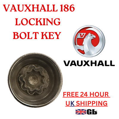 VAUXHALL 186 VERRIEGELUNGSRADMUTTERBOLZEN HAUPTSCHLÜSSELENTFERNER - 24H VERSAND NEU