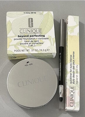 clinique beyond perfecting powder foundation11 & Quickliner 07 NIB