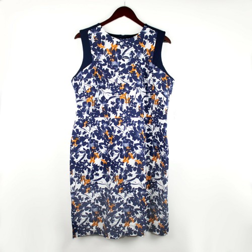 NEW MARGARET M Blue Floral Sleeveless Sheath Dress 1X - Bild 5 von 5