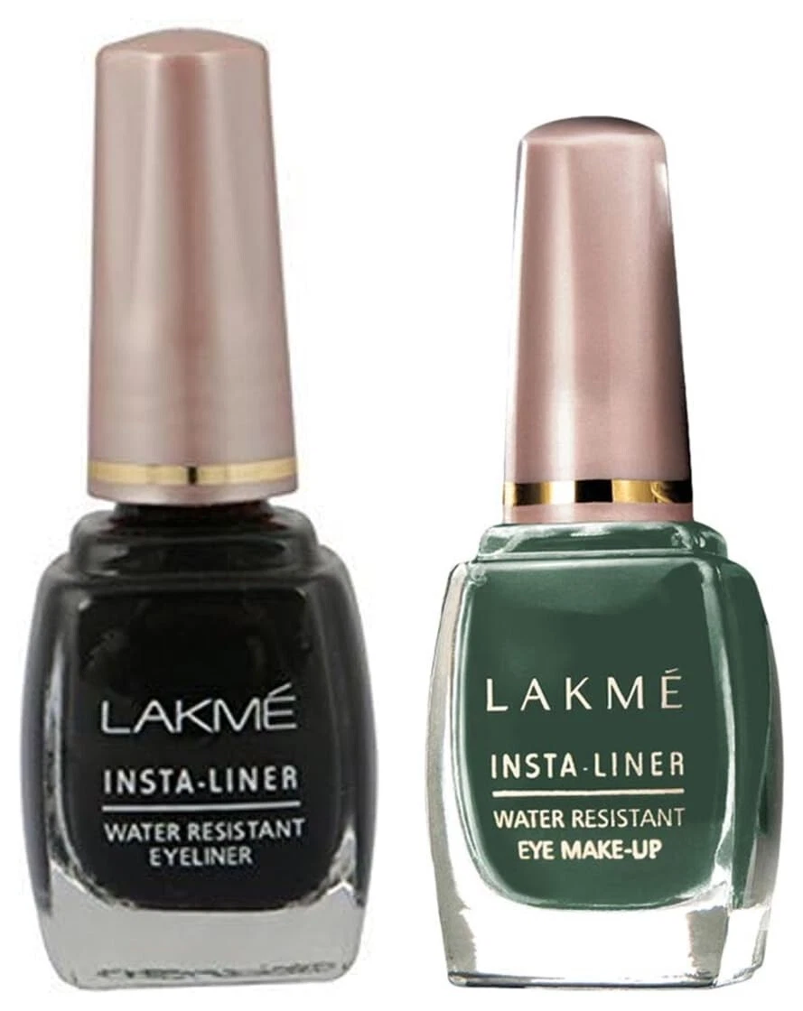 Lakme Insta Eye Liner, Black + Green 9ml 1PC each Kajal, Good for Eyes FREE SHIP