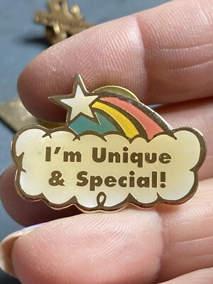 I m Unique And Special Lapel Pin Vest Collectible EUC K518