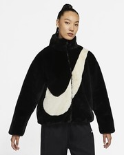 Nike Sportswear Plush Faux Fur Teddy Sherpa Jacket 'Fossil' DO3791-010 Small