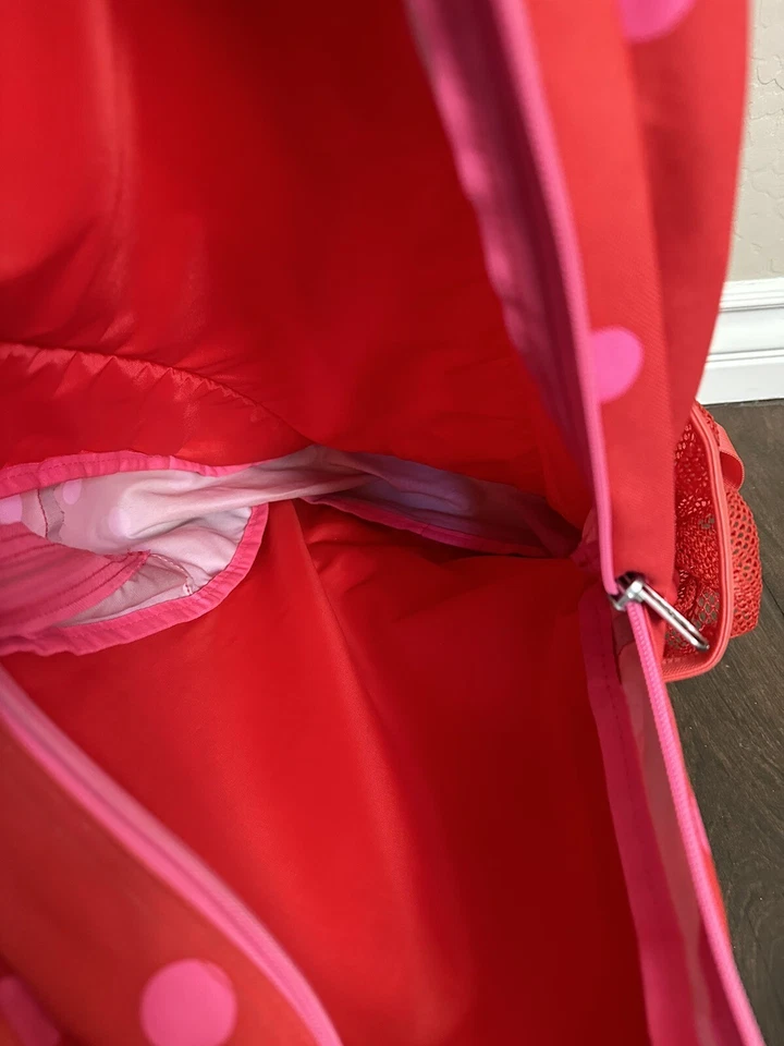 Mochila Jansport roja con puntos rosas usada en excelente estado Foto 4 de 4