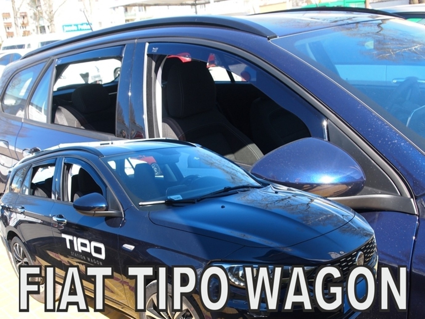 Déflecteurs d'air de vent Fiat Tipo Break depuis 2016 en plexiglas teinté haut de gamme