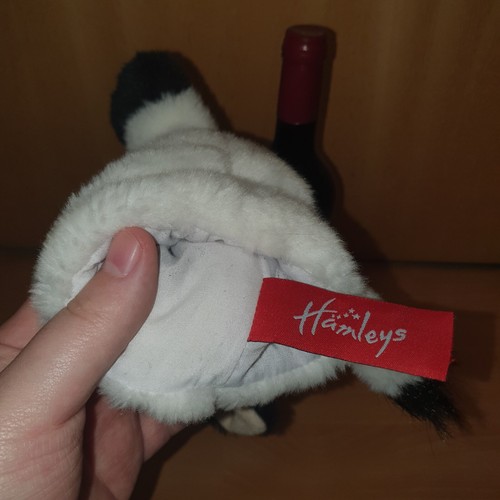Vintage Hand Glove Puppet HAMLEYS BLACK & WHITE COW Furry Plush Animals Muppets - Photo 3/3