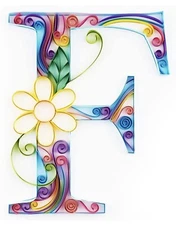 Uniquilling Paper Filigree Painting Quilling Kits Letter F
