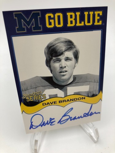 TK Legacy DAVE BRANDON AUTO Signed M GO BLUE MGB84 Card DOMINO'S PIZZA MICHIGAN - Picture 4 of 7