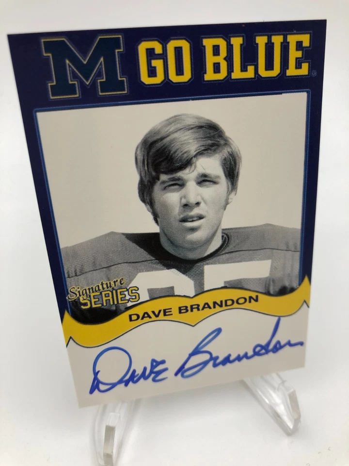 TK Legacy DAVE BRANDON AUTO Signed M GO BLUE MGB84 Card DOMINO'S PIZZA  MICHIGAN - Image 4 of 4