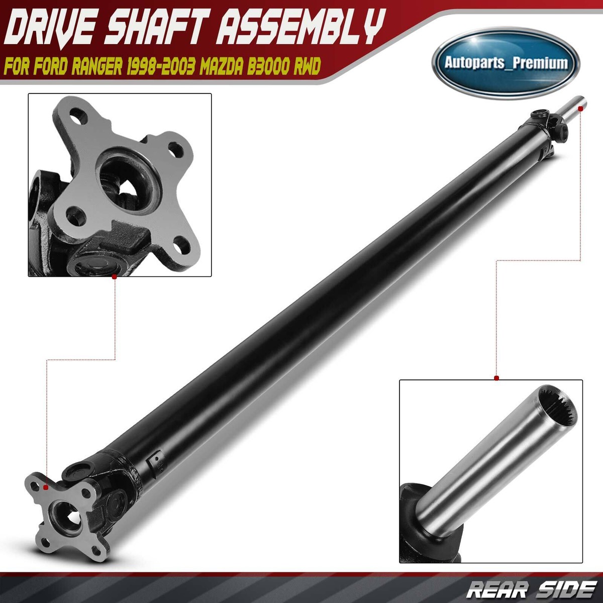 Rear Driveshaft Prop Shaft Assembly for Ford Ranger 98-03 Mazda