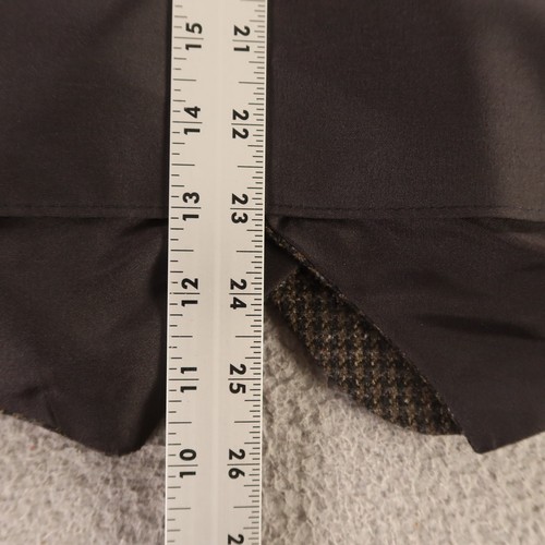 Hopsack Suit XL Brown Houndstooth Check Polyester Wool Jacket Vest 46R - Picture 4 of 19