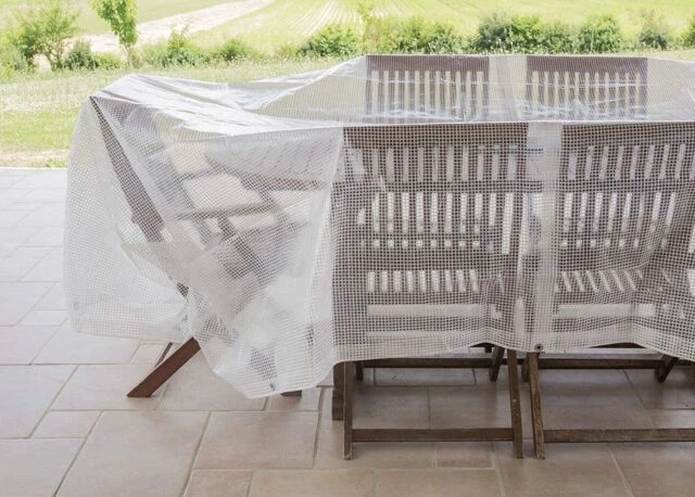 Telo telone RETINATO trasparente occhiellato impermeabile 160 GR/MQ ANTISTRAPPO - Immagine 4 di 4