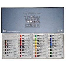 SHINHAN Professional Artist Grade Watercolor Paint Set 30 Colors 7.5ml Tube