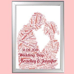 1er Anniversaire De Mariage Mot Art Souvenir Cadeau Personnalise Premier Pour Lui Ebay