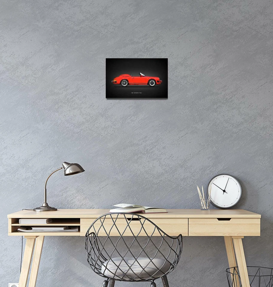 Arte en lienzo - Porsche 911 Speedster arte de automóvil de rendimiento moderno mínimo, 3 tamaños Foto 3 de 4