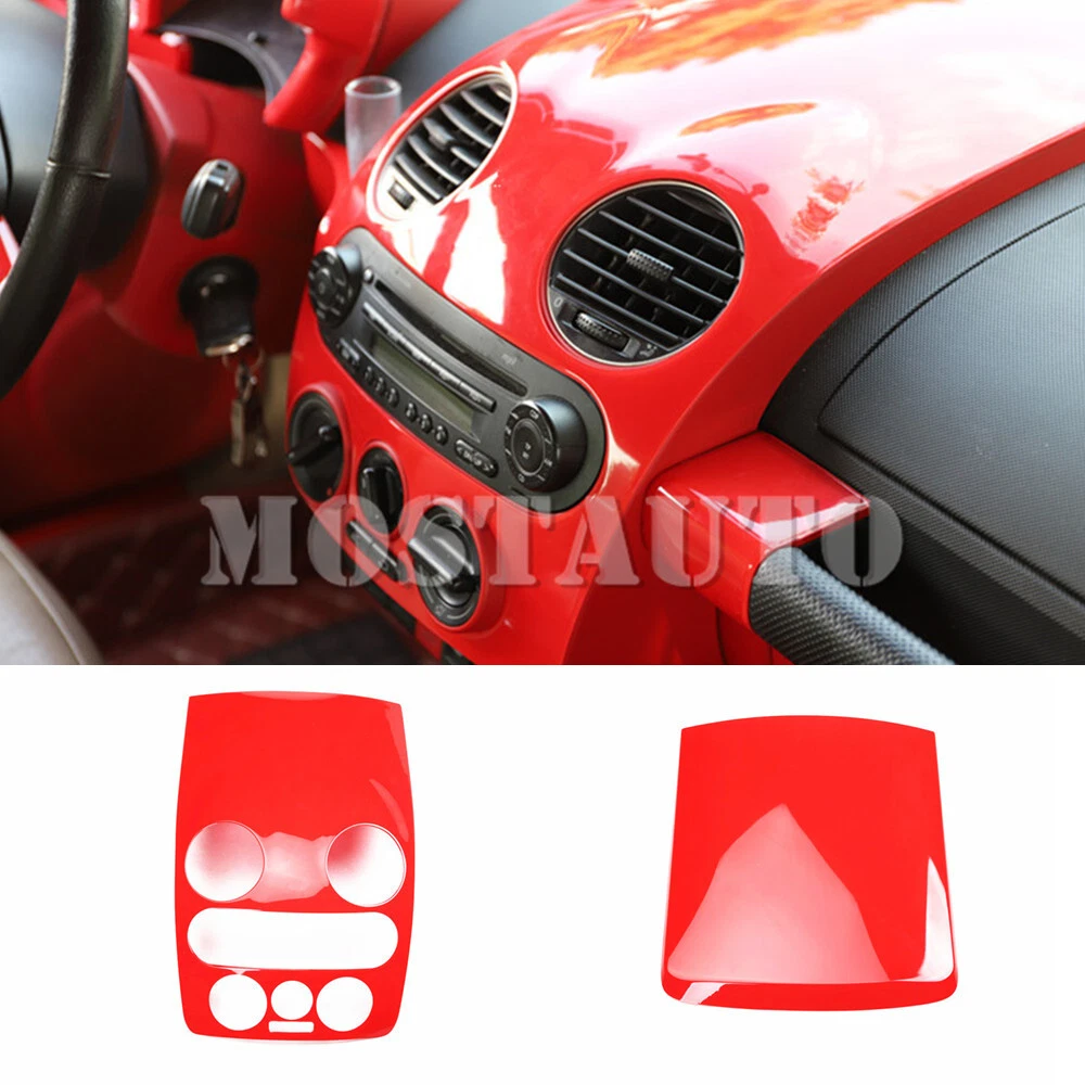 For Volkswagen VW Beetle Red Center Dashboard AC CD Panel Cover