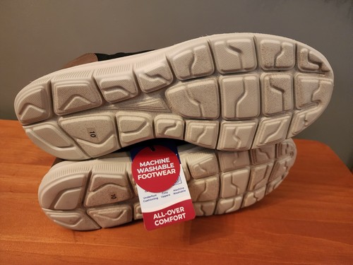 Scarpe uomo Dearfoams taglia 10 scuola nere leggere slip on sportive lavabili - Foto 4 di 6