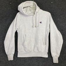 Champion Reverse Weave Womens Gray Hooded Sweatshirt Size XS