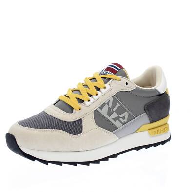 Napapijri Stab Sneakers Basse In Suede E Tessuto Grigio Taglia 40 