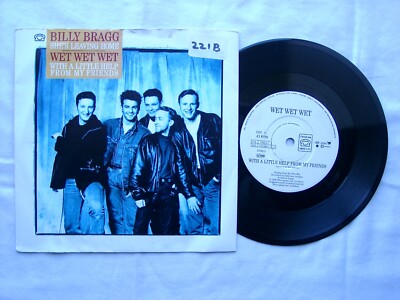 BILLY BRAGG, WET WET WET -She's Leaving Home / With A Little Help 7'' - Paper Lab