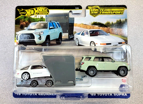 HOT WHEELS TEAM Transport 89 Toyota Supra / '18 Toyota 4Runner #72 EUR