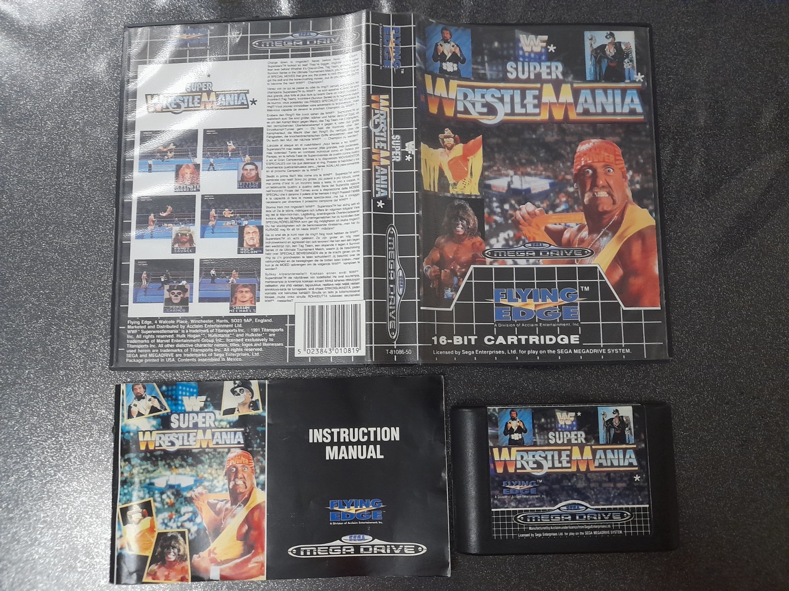 wwf super wrestlemania sega megadrive complet en boite notice CIB PAL EUR 🇪🇺