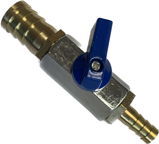 Superfish Pond Hose Reducer Inline Brass Tap Valve 18mm to 8mm Tubing Airline