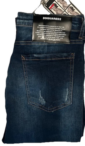 DSQUARED2 LIMITED EDITION Mens Blue Distressed Stretch Washed 48-32/34” Inch - Bild 3 von 12