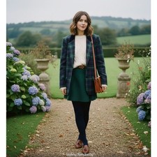 Vintage Pendleton Wool Tartan Blazer Velvet Collar