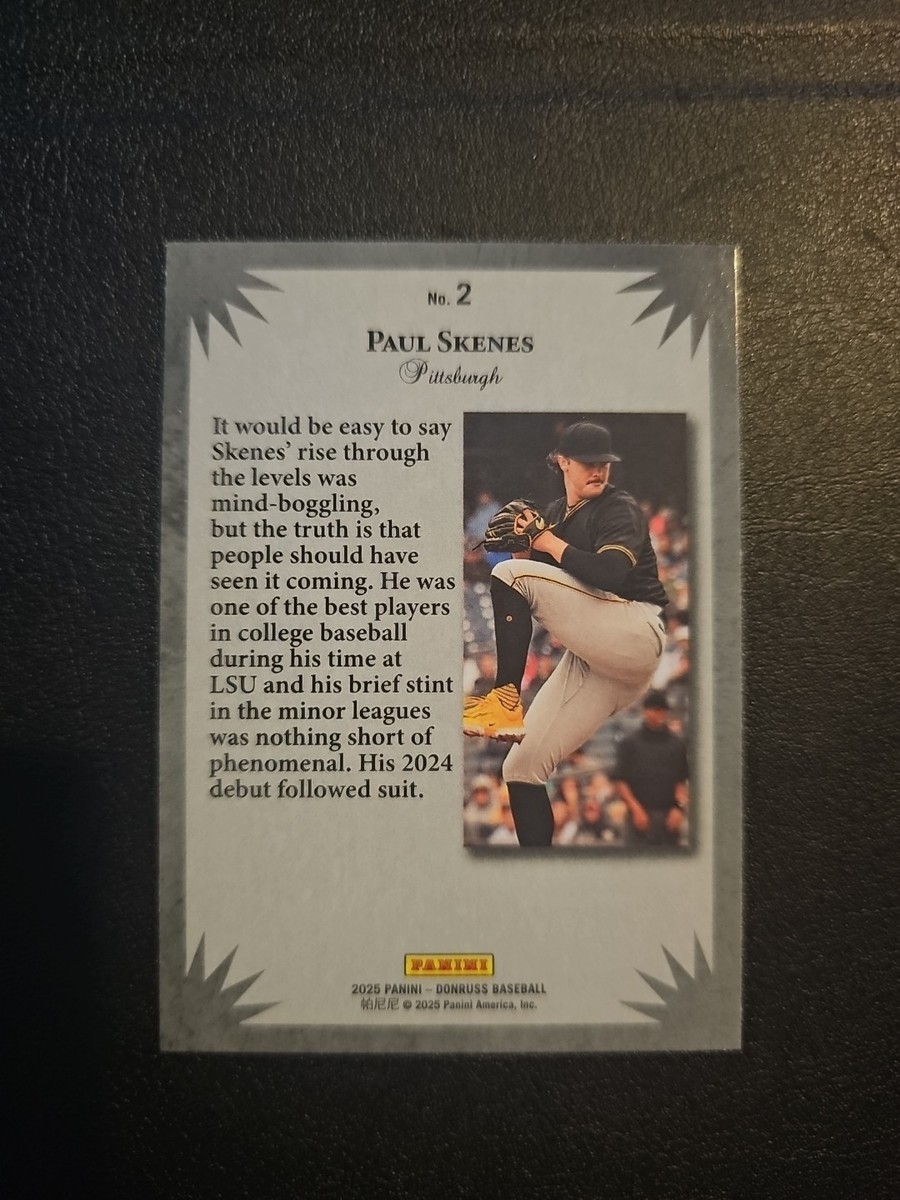 2025 Donruss Paul Skenes Elite Series #2 Pirates | eBay
