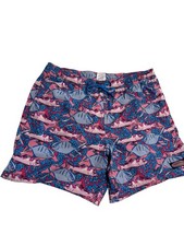 Vineyard Vines Men's Bass Coral Papaya Printed Chappy 7" Swim Trunks Large