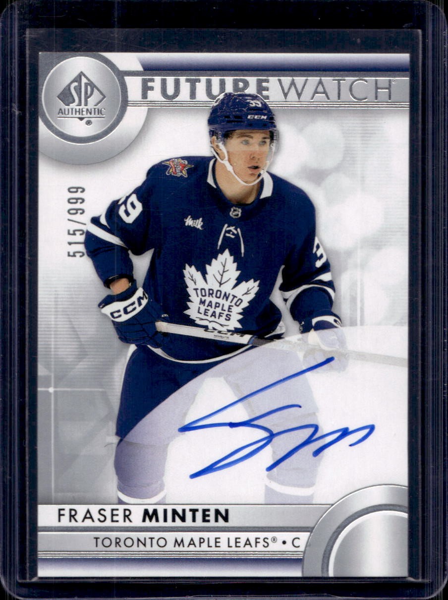 Fraser Minten 2023-24 SP Authentic #168 Future Watch Rookie Auto /999