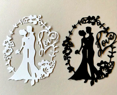 Liebe (Hochzeit) Paar Metall Stanzschablone, Scrapbooking, Prägung. DIY . C*5