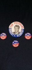 1968 ROBERT KENNEDY BOBBY RFK campaign pin and 3 orher pinback buttons political